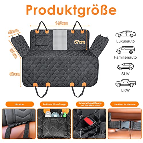 Hundedecke für Auto Rückbank von JOEJOY Schondecke für Rücksitz