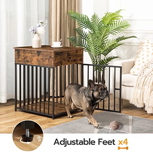 HOOBRO Dog Crate Furniture, Wooden Dog House, Decorative Dog Kennel with Drawer, Indoor Pet Crate End Table for Small… - Image 6