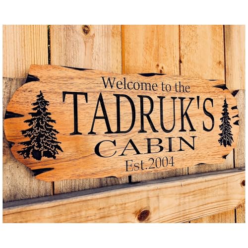 Personalized Cabin Sign Outdoor Wood Sign Welcome...