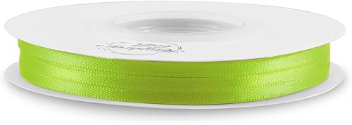 Miniatura 3 de Humphrey's Craft Cinta de satén de doble cara verde manzana de 18 pulgadas, 50 yardas, variedad de colores para manualidades, envoltura de regalos,