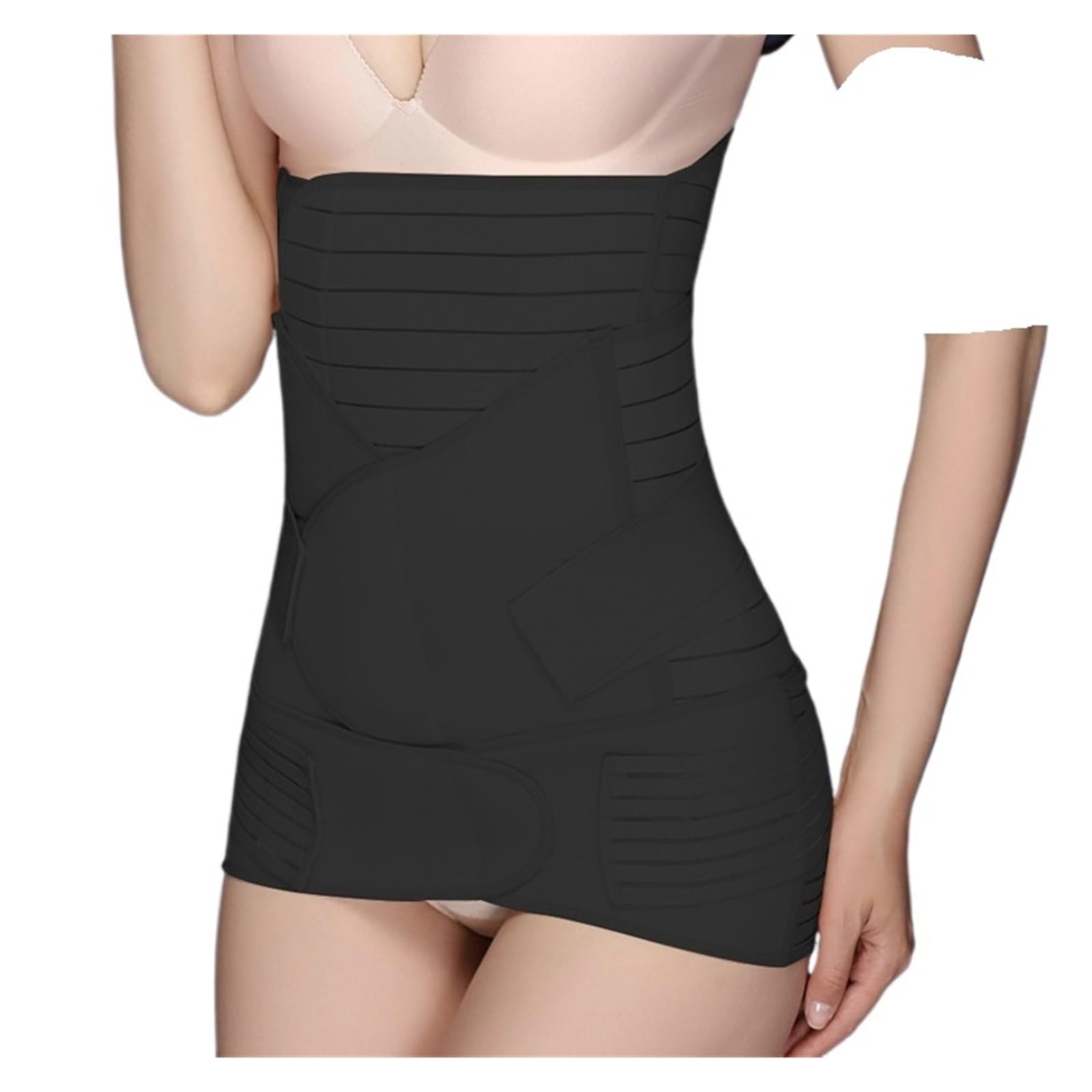 Ceinture Sudation Femme Ceinture Amincissante 3 en 1 for Femmes, Soutien Post-Partum, Ceinture Abdominale, Compression Abdominale(Black,XL)