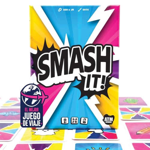 Smash It! - Juegos de Mesa para Familia y Amigos - Juego de Cartas de Rapidez Mental - de 2 a 8 Jugadores - Diversión sin Pantallas - Regalo Original | Juego de Viaje