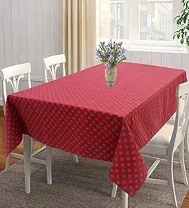 AIRWILL Cotton 4 Seater 55 Inches Square Table Cloth (Pack of 1 Piece)