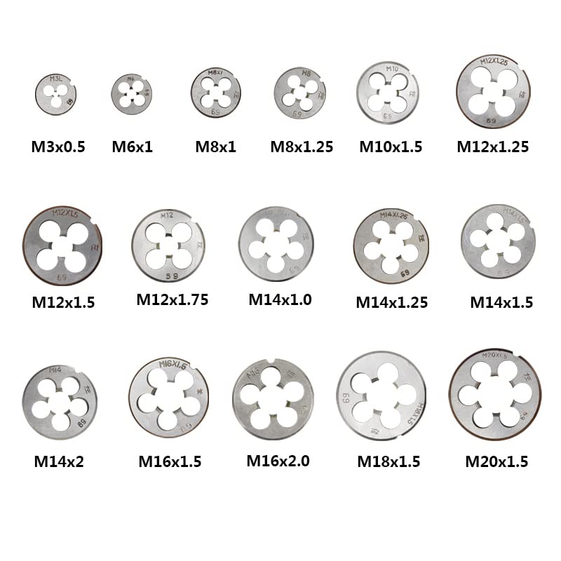 1 Pieza de Matriz de Rosca métrica para máquina de Mano Izquierda, Matriz de Rosca para máquina de metalurgia, M10x1.5, Mano Izquierda