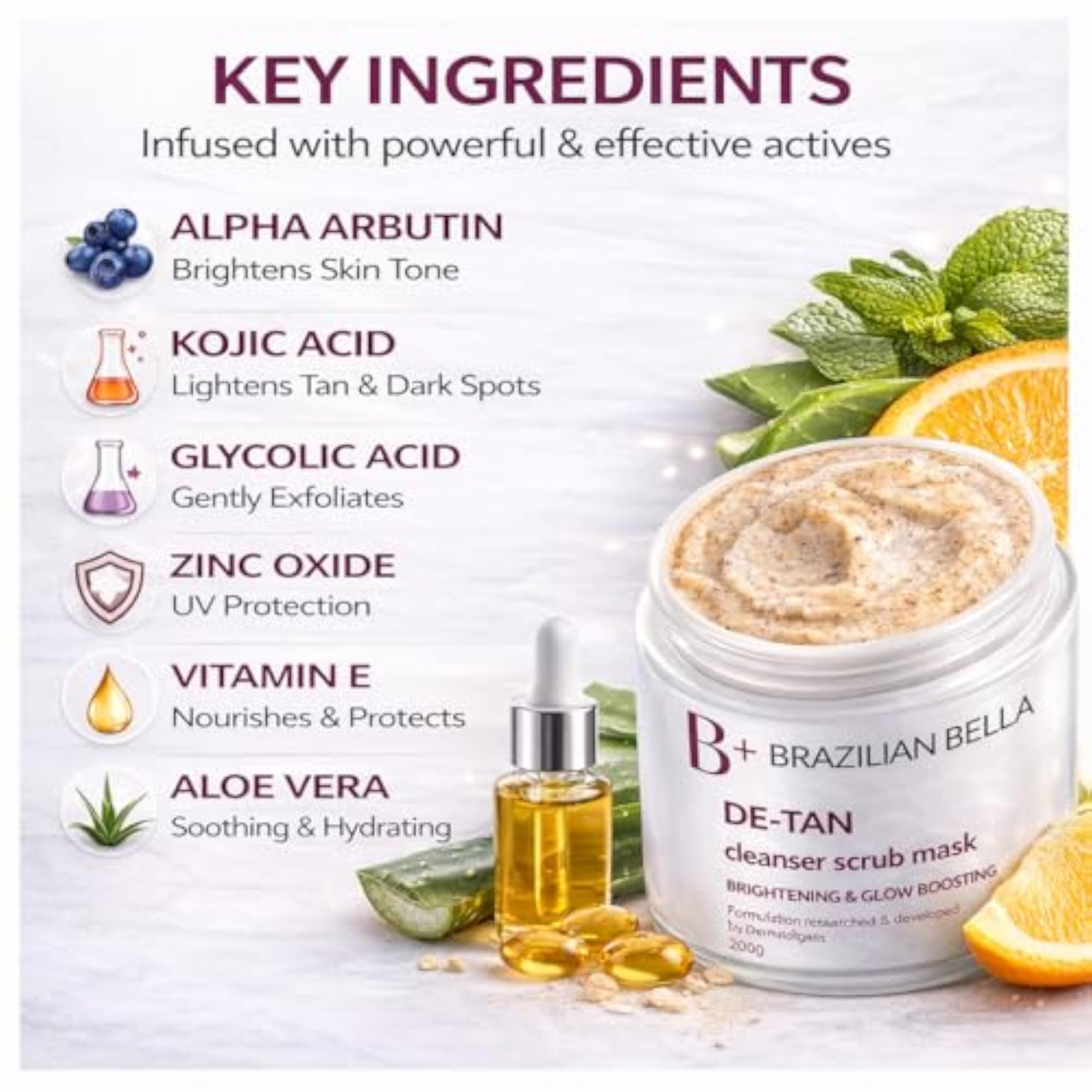 Brazilian Bella Full Body & Butt Bum Whitening De-Tan Pack