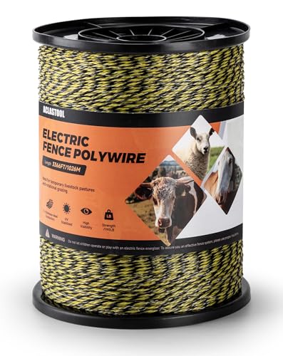 Aclastool Electric Fence Wire 3366ft 1026m Upgraded 9 Stainless Steel Strands for Reliable Conductivity and Rust Resistance UV Resistant