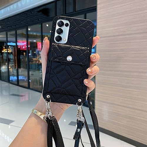 Étui portefeuille en treillis avec bandoulière pour Samsung A53 5G