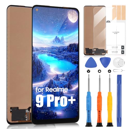 Schermo LCD per Realme 9 Pro Plus per 9 Pro+ RMX3392 RMX3393 LCD Display Touch Screen Digitizer Assembly Riparazione Kit 6.4 Nero Incell