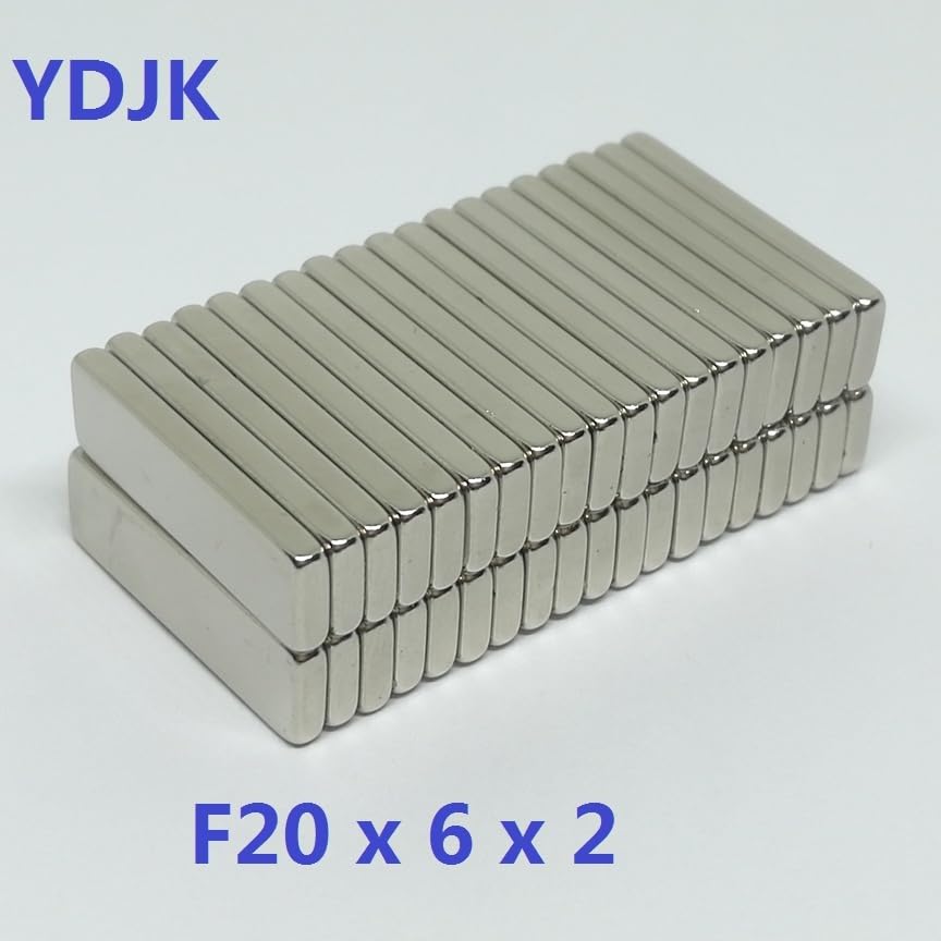 10 20 50 100PCS/LOT 20 * 6 * 2 Cuboid Rare Earth Permanent Neodymium 20x6x2 NdFeB 20 x 6 x 2 Magnet(50 PCS)