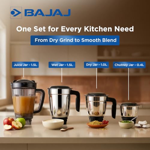 Bajaj Rex Dlx Ninja 4 Jar 750W Mixer Grinder - Image 7