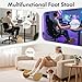 Amazer Bamboo Foot Rest for Under Desk at Work, 2-in-1 Reversible Rocking Footrest Adjustable Foot Stool, Ergonomic Footrest for Under Gaming Desk, Feet Support Leg Footstools for Home Office