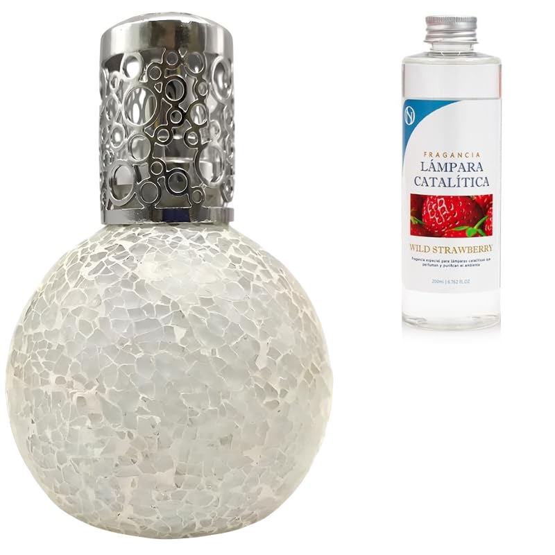 Lámpara Catalítica 200ml Ambientador y Purificacion para la casa. (Lámpara sin Fragancia) (Lámpara con Fragancia Wild Strawberry)