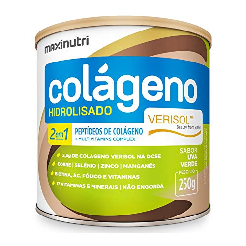Colágeno Hidrolisado 2 em 1 Verisol (250G) - Sabor Uva Verde, Maxinutri
