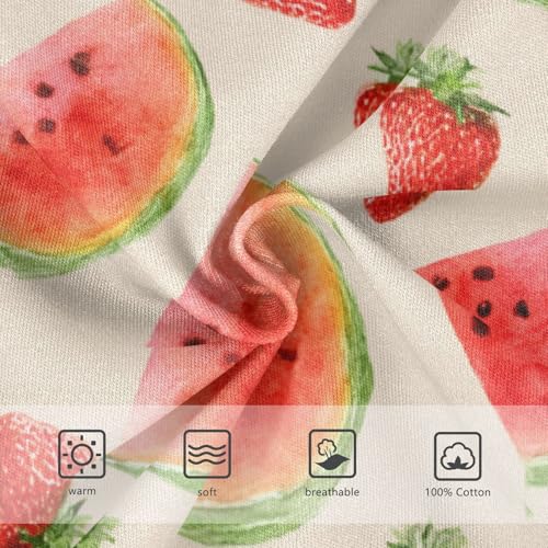 Wusikd Watercolor Strawberries Boys' Underwear Cotton Watermelon Boys Briefs Soft Toddler Underwear 2T3