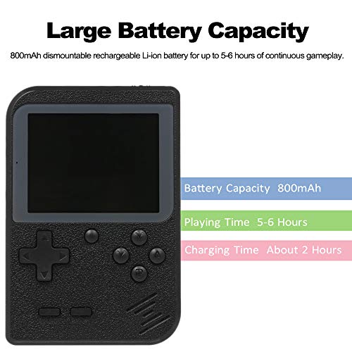 Honorall Máquina de jogo portátil Handheld retro do jogo mini console 400 Bulit-in Games 2.8