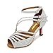 Produktbild TTdancewear Strass Latein Salsa Performance Tanzschuhe Tanzschuhe Ballsaal Tanzschuhe Damen, Silber (Silberfarbener Absatz 6,35 cm), 38.5 EU