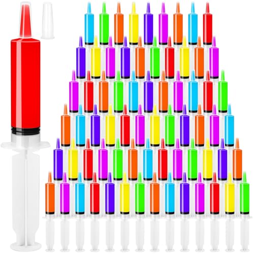 30ml Jello Shot Syringes 150 Pack with Tip Cap for Adults, Party Liquid Syringe BPA-Free Suringes Shooters for Jello Shots, Halloween, Thanksgiving, Christmas, Bachelorette Parties, Nurses, Graduation Party