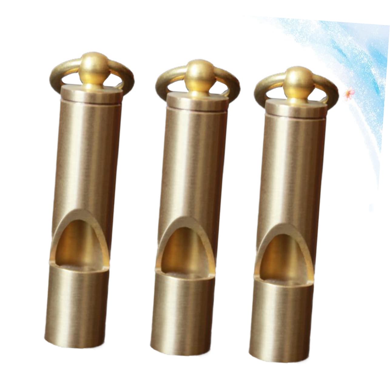 FOYTOKI Metal Whistle Keychain Pendant Durable Brass Construction for Outdoor Use Emergency Signal Vintage Finish