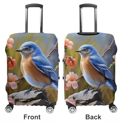 Eastern Bluebird Luggage Cover Personalization Suitcase Covers Protector Elastic Washable Baggage Cover Anti-Scratch For Traveling, Aircraft Consignment XL3
