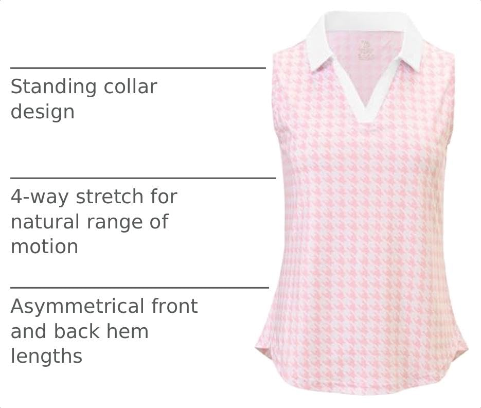 Image of BGOWATU Women's Sleeveless Golf Polo Shirts Collared V Neck Tennis Tank Tops UPF 50+ Quick Dry Lightweight
