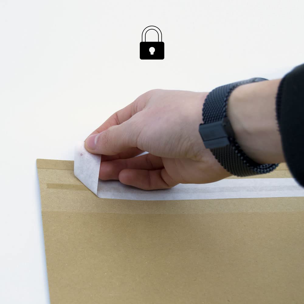 Kraft Paper Mailing Bags Opaque Self Seal Lightweight Strong Large Brown Envelopes Various Sizes (100, 300 x 360 x 100) - Image 4