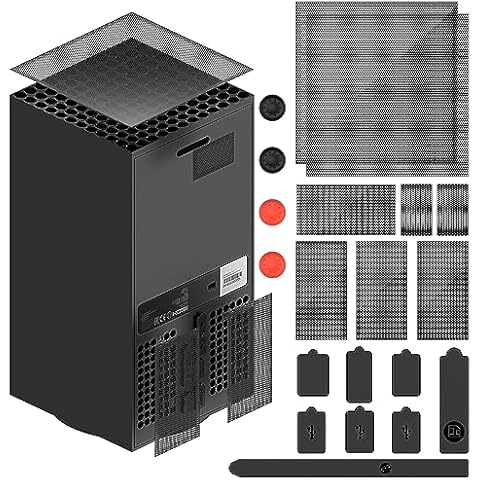 FYOUNG Dust Filter, PVC Cover Compatible with Xbox Series X Console Top and Back Protection - 2 Sets Cover