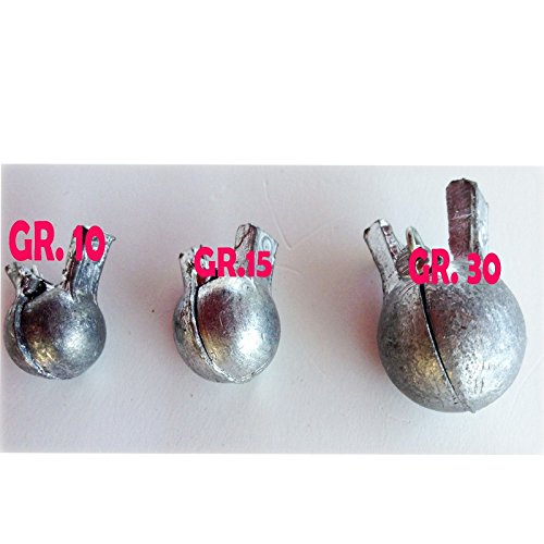 SONDA DA PESCA A MOLLA COCCODRILLO PIOMBO MISURA FONDO PESCA GALLEGGIANTE LAGO (g.15)