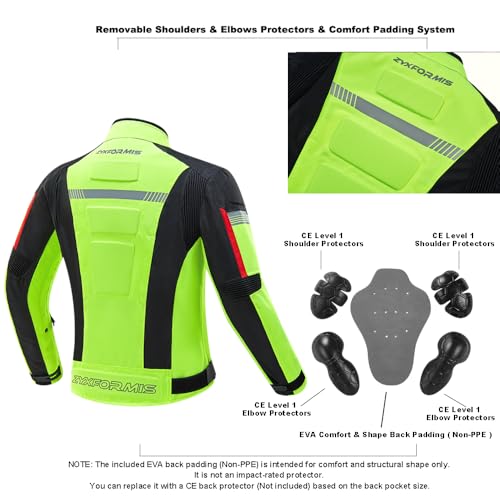 Image of Motorcycle Jacket Motorbike Biker Waterproof Jackets Windproof Full Body Protective Gear Armoured Summer Winter for Men