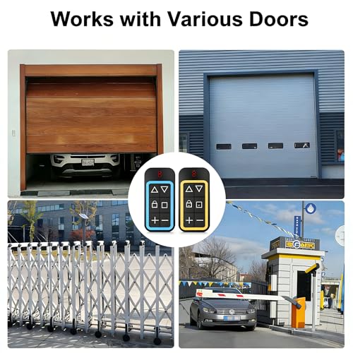 Garagentoröffner Fernbedienung Universal, 8-Kanal Fernbedienung Garagentor, USB-C Wiederaufladbar, 50m Reichweite, 2 Stück, Einfache Kopierfunktion für Garagentore