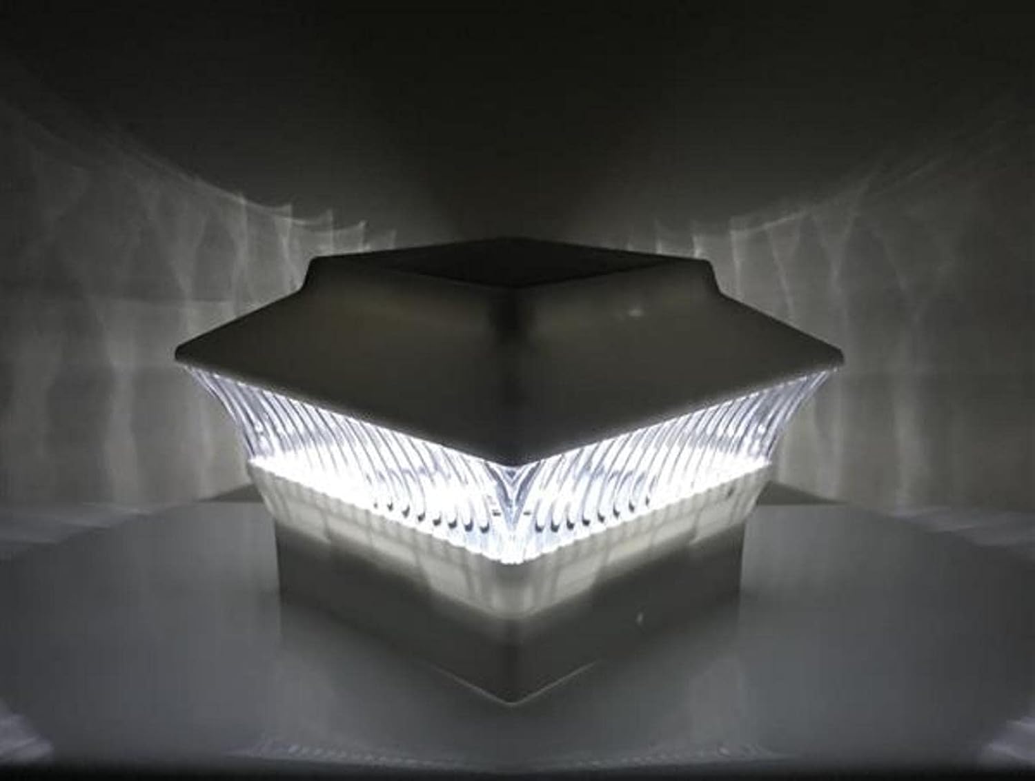 Starry Illuminate 10 Pcs 4x4 Solar White Color Square PVC Post Fence Cap Lights