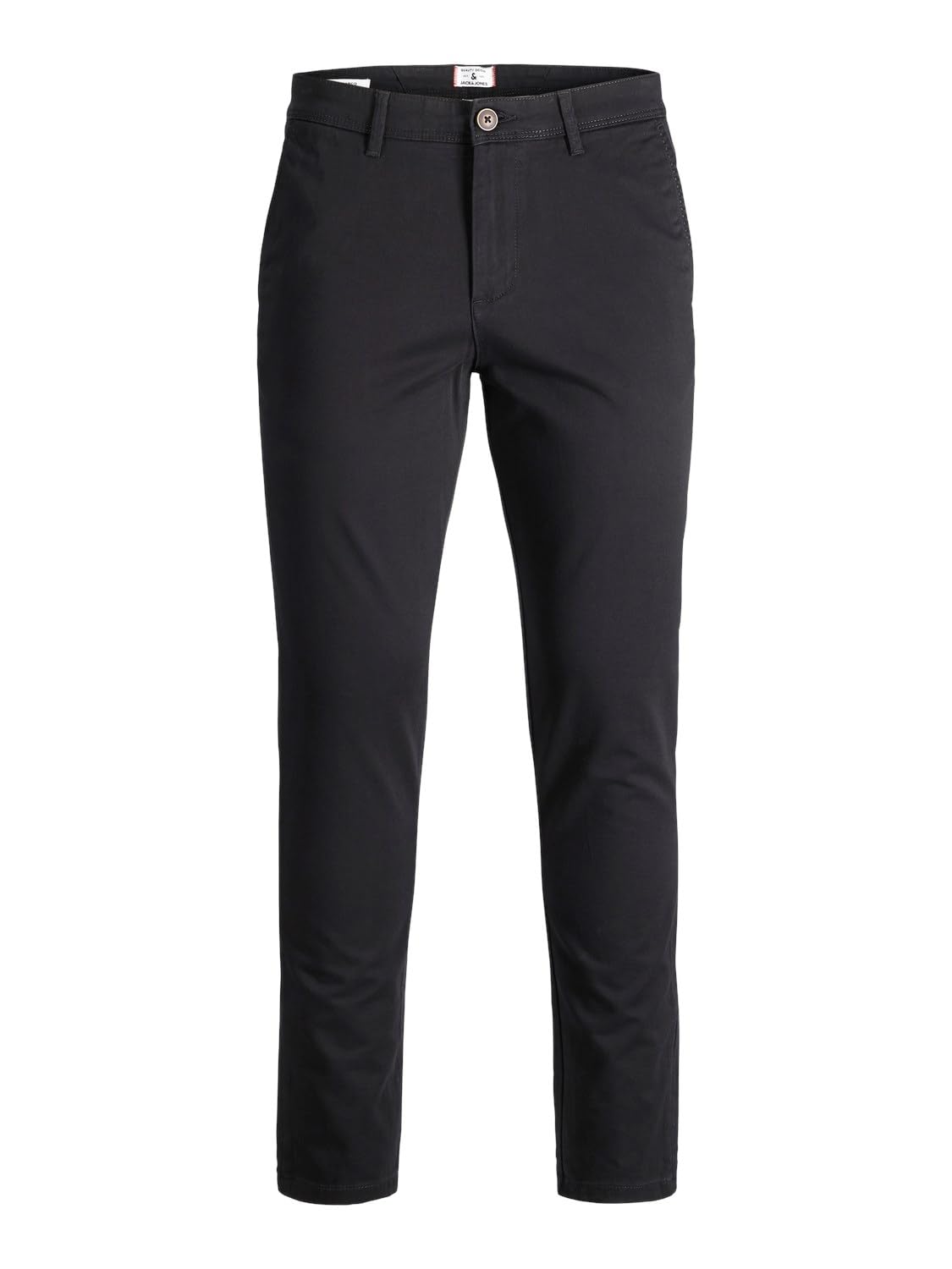 JACK & JONES Male Chino Trousers Slim Fit Chino Trousers, Black/Black, 31 W/34 L