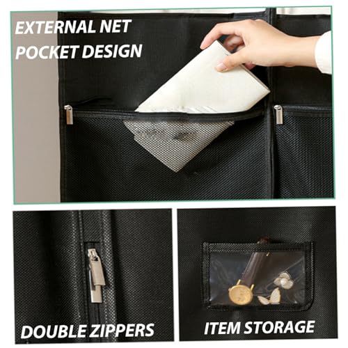 Heavy Duty Garment Bag, 43 Inch Suit Bag with 2 Large Mesh Pockets and 2 Carry Handles, Garment Duffle Storage with Visual Window for Travel, Shirts, Coats, Dresses, Suit2