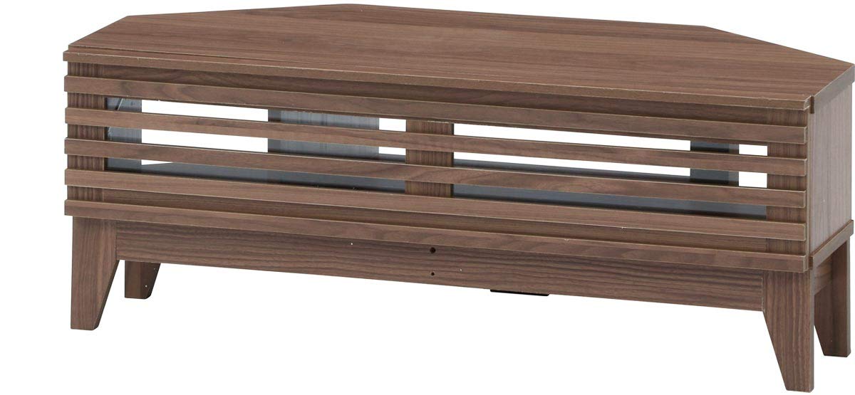 テレビ台　木目調　100cm Amazon｜コーナーTV台 100cm幅 ライン ミディアムブラウン(99321