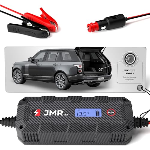 JMR Battery Charger for Land Rover Defender Discovery Range Rover All Models Trickle Charger Conditioner Maintainer (UK Plug, No Lithium Mode)