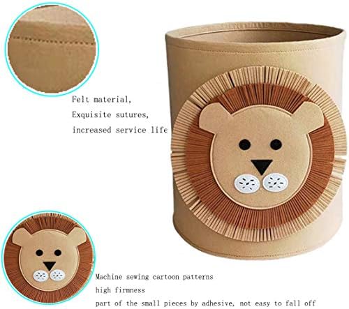 Felt Basket Toy Storage Organiser Collapsible Baby Hamper Decorative Gift Box for Nursery & Kid's Room