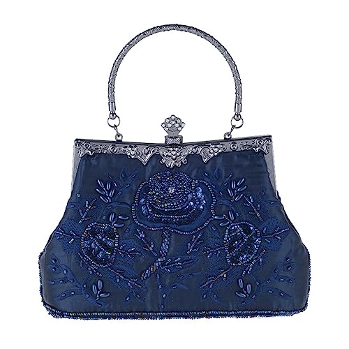 未使用デッドストック 【東京製 二重糸本刺繍 ビーズバッグ】 ビーズ刺繍2wayミニパーティーバッグ | ブルーイースト(BLUEEAST