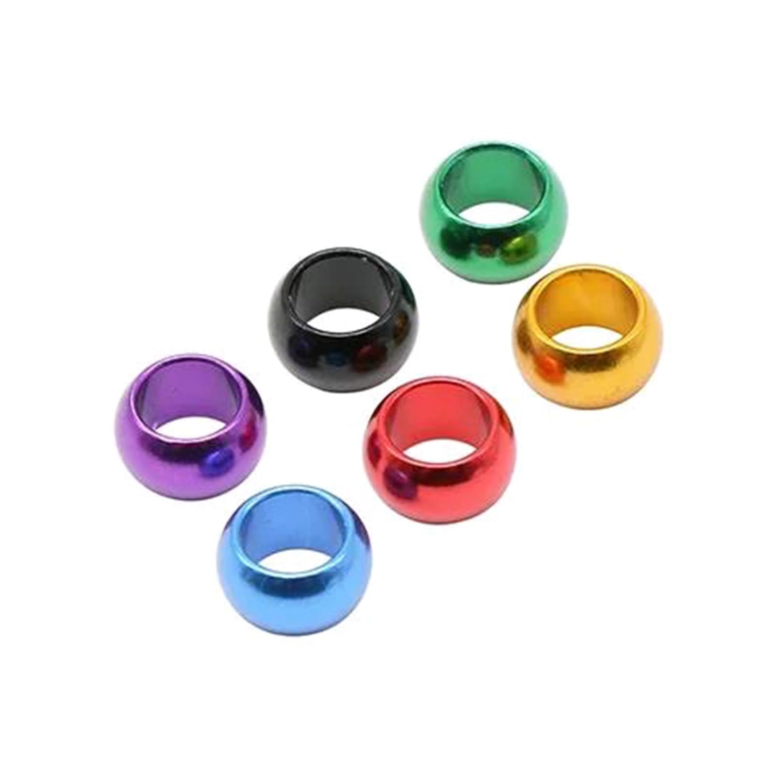 Anillas de aluminio para patas de aves, 12 anillos de aluminio for patas pájaro, diámetro interior 8-10 mm, multicolor, sin número(Blue,ID 8mm)