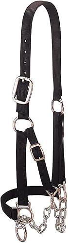 Weaver - Caballo de ganado de nailon de alta resistencia, ajustable, estilo moderno, equipo de manipulación de ganado para mostrar, color negro