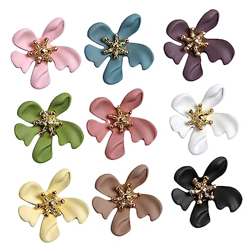 WRITWAA 9 Piezas decoración de uñas encantos de uñas 3d tachuelas de arte de uñas clavo decoración uñas kit de uñas encantos del arte de uñas lindos encantos de uñas Metal Color Aleatorio
