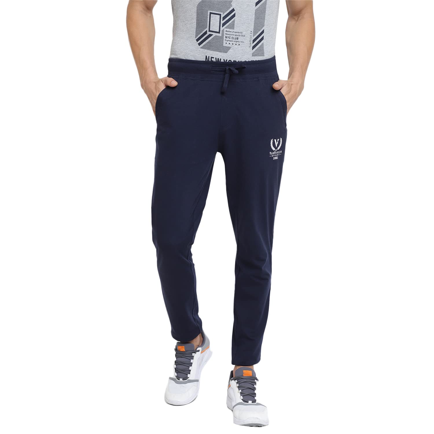 Van Heusen Men's Regular Fit Mid Rise Sport Smart Tech Trackpants - Easy Stain Release, Anti Stat, Ultra Soft-picture-32