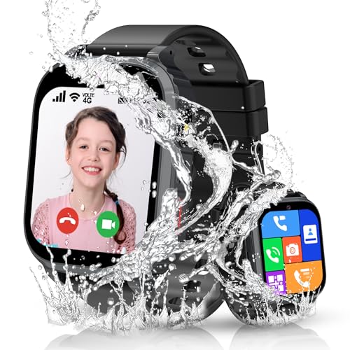 Smartwatch Kinder mit GPS und Telefon, 4G Kinder Smartwatch mit...