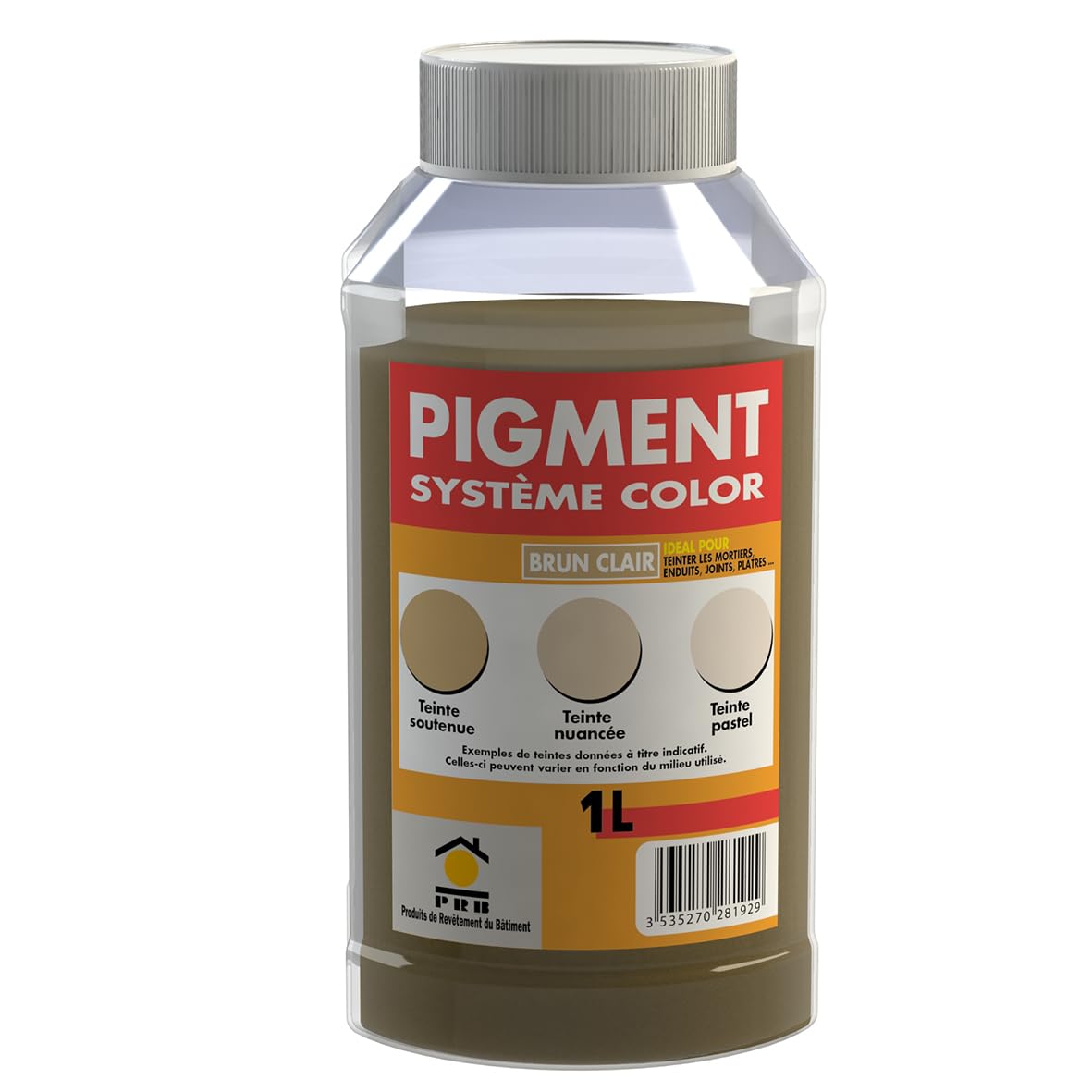Pigment Concentré 1L Brun Clair - Coloration Intense et Durable pour Mortier, Enduits, Plâtre, Joints - Usage Intérieur/Extérieur