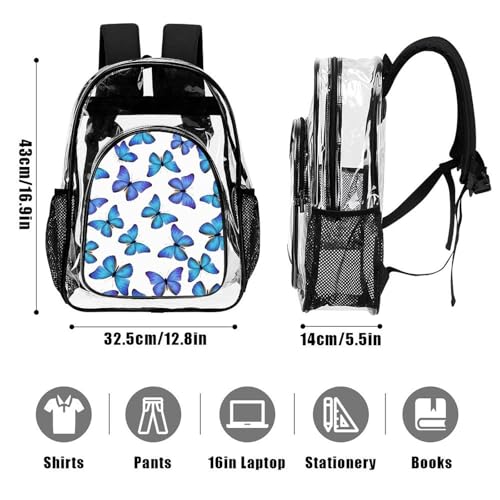 Portable Casual Plastic Backpacks for Women and Men Beach, Travel, Picnic, Vacation, Concerts, Outdoor Picnic Use (Butterfly)3