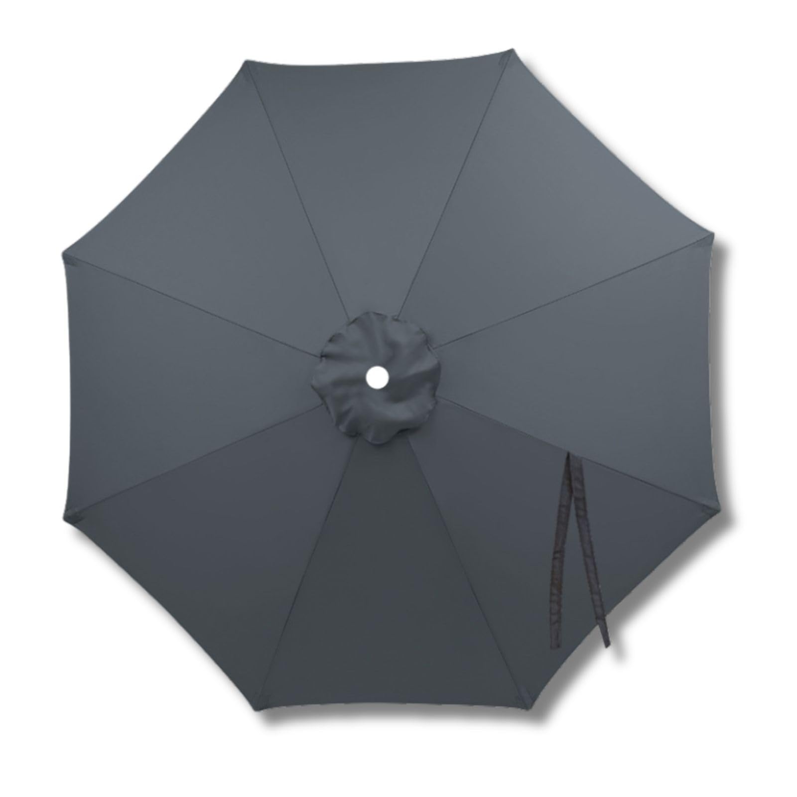Patio Umbrella Replacement Canopy 7ft/8.2ft/10ft/11.5ft/13ft Outdoor Umbrella Replacement Top Cover for 8 Ribs UV Protective Parasol Fabric Cover for Market Table Backyard(Grey,4m/13.1ft)
