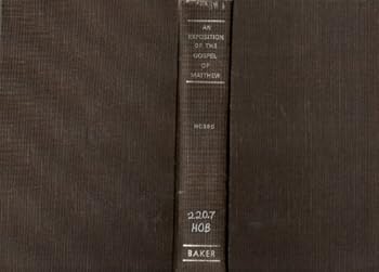 Hardcover An Exposition of the Gospel of Matthew Book