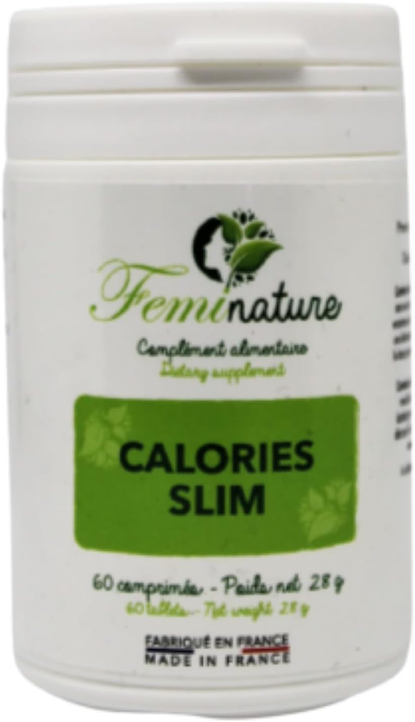 CALORIES SLIM Vegan – krachtige vetverbrander | gewichtsverlies – afslankmiddel voor honger afslanken | voedselvezels afslanken – 60 tabletten, gemaakt in Frankrijk