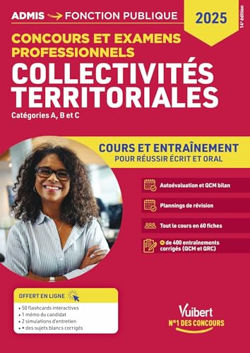 livre Collectivités territoriales - Cours et entraînement: Concours et examens professionnels - Catégories A, B et C