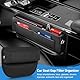Supaway Aufbewahrungsbox Autositz Lücken Seat Gap Organizer Premium Leder Autositz Lückenfüller Organizer Sitzspalt Aufbewahrungsbox mit Loch USB-Kabel für Brillen, Karten, 2 Stück, Schwarz