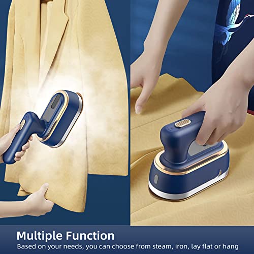 Handheld Steamer For Clothes, Portable Travel Garment Steamer With Rotary Handle, 180Ml Water Tank, 15 Second Fast Heat-Up, Mini Fabric Wrinkle Remover For Home And Travel(Blue Color) #TOP1