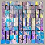 4d Decorative Panel 30x30cm Box With 15 Pieces, Black Background, 4D Movement, Indoor and Outdoor Use (Party Hall, Christmas Advertising, Beauty Business). (RAINBOW)